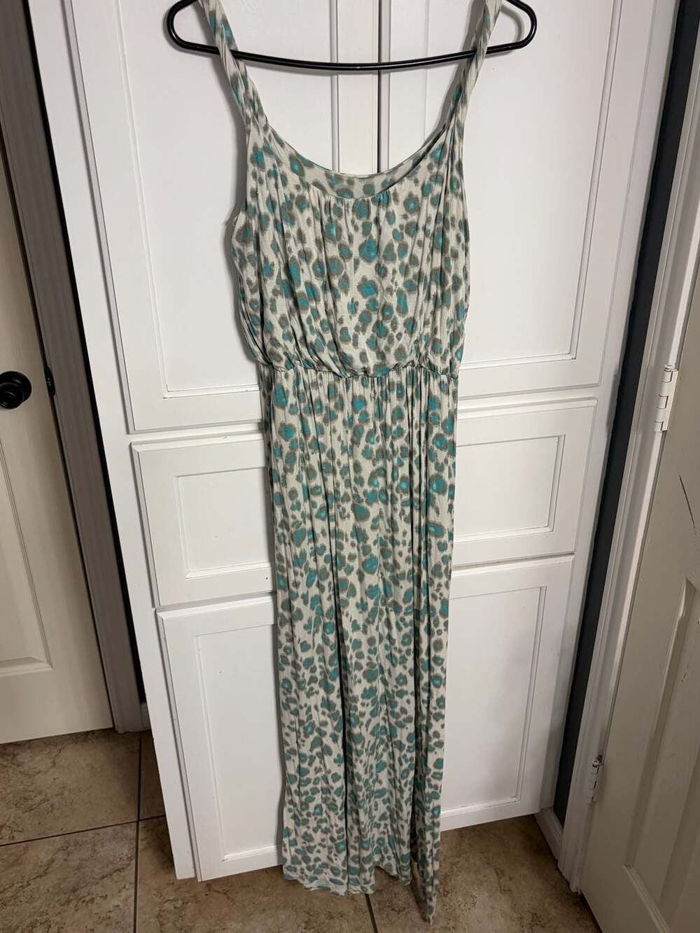 LOFT Ann Taylor Leopard Print Knit Maxi Dress